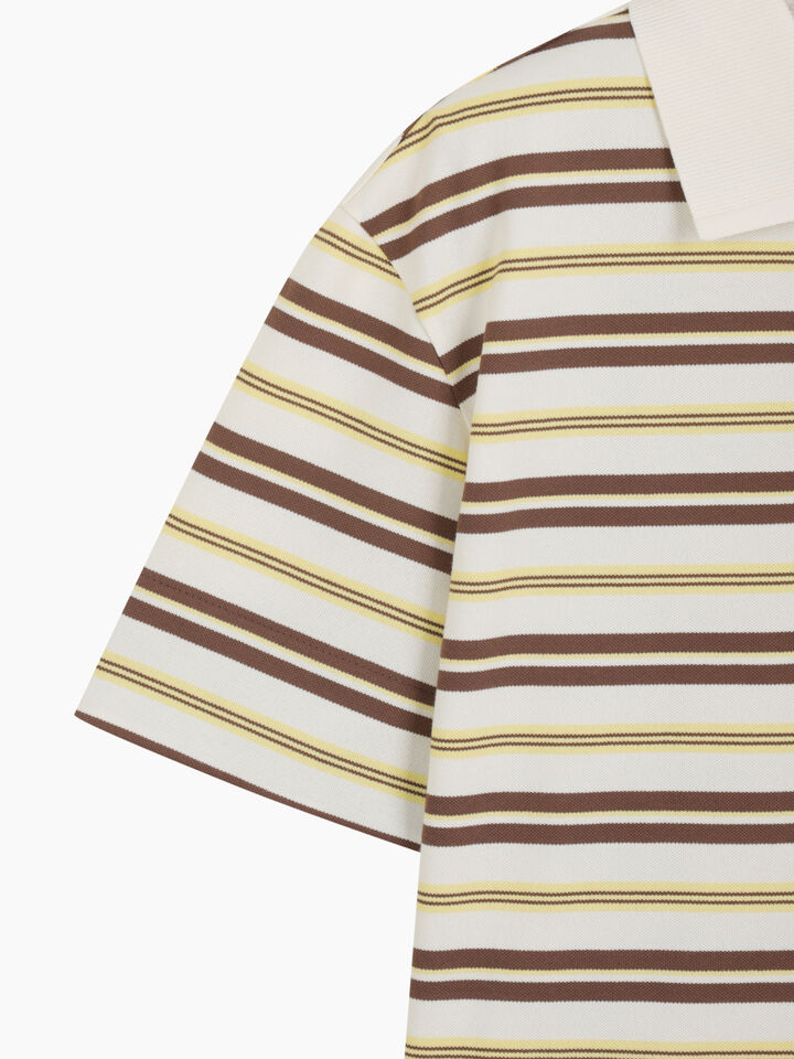 White striped polo - null - Yellow | Sisley K image number 4